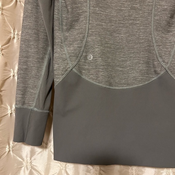 Lululemon Daily Practice Hooded Jacket Heathered Slate Gray Long Line - Picture 7 of 15